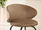 Beige velour hocker sorte ben JESSIE