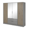 Grå garderobe med spejl Nelly 4D