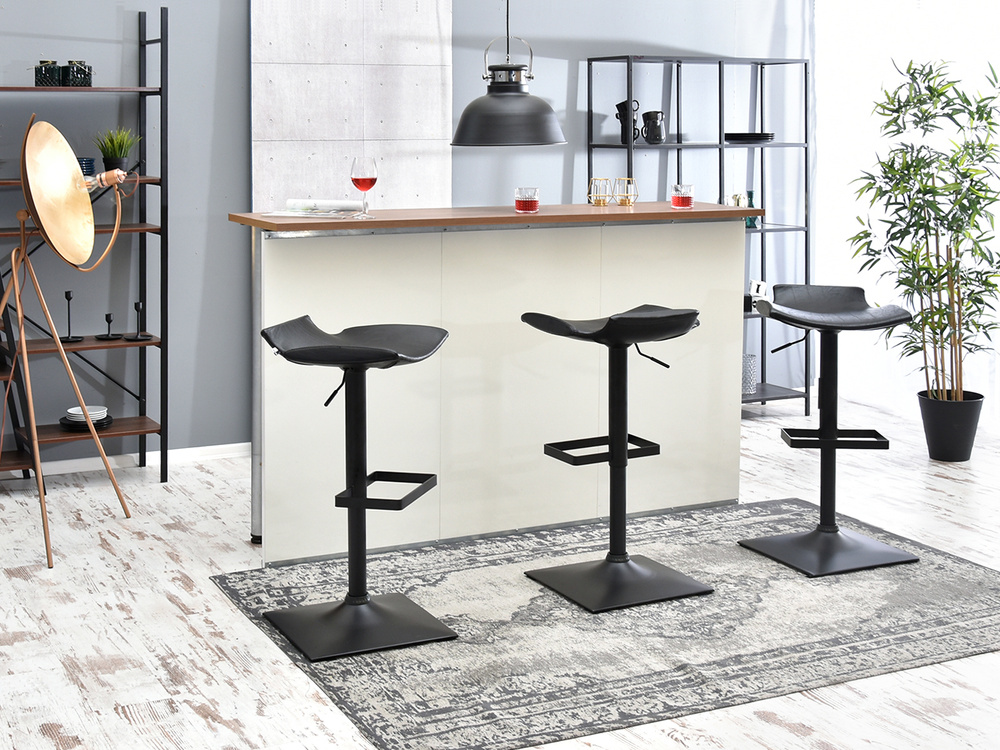 Hocker sort, sorte ben, drejelig, justerbar BENGER