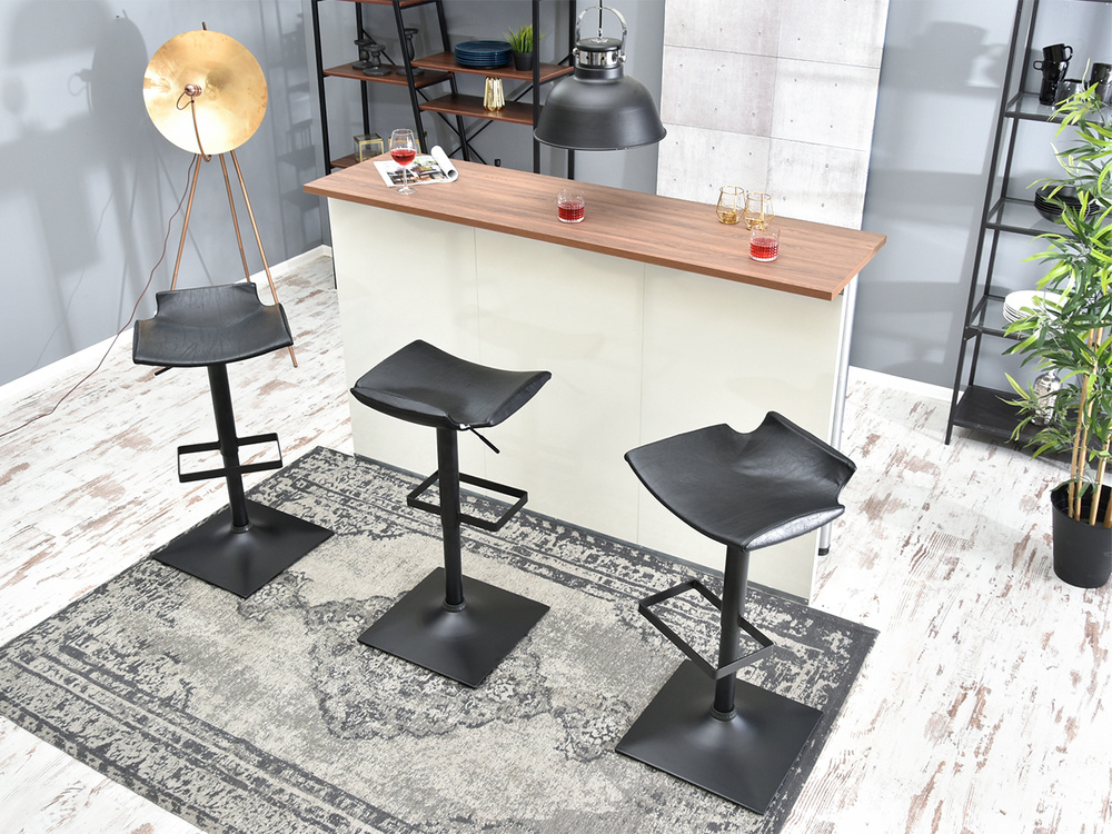 Hocker sort, sorte ben, drejelig, justerbar BENGER