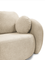 Beige sofa med afrundede kanter, sovefunktion, opbevaringsplads til sengetøj OLIMP