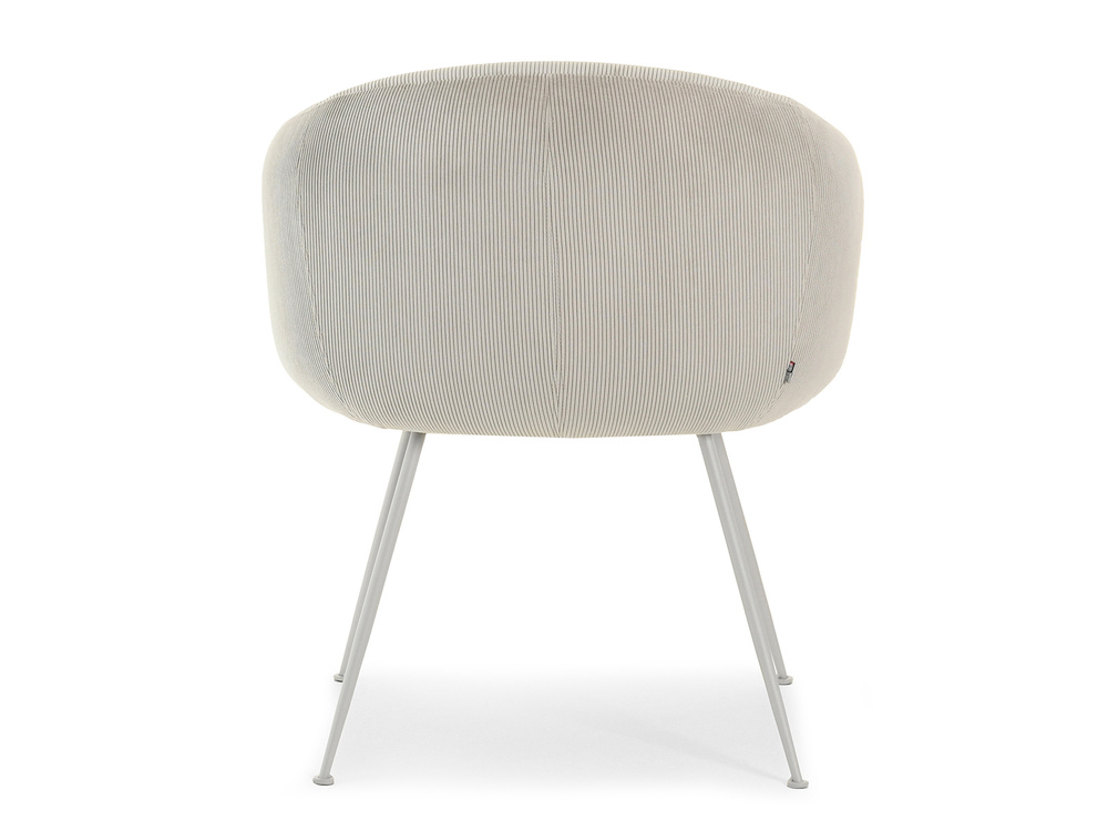 Fløjlsstol beige grå ben MIDO