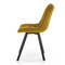 Velour spisestuestol sennep K332