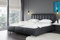 Sort seng med sengegavl 120x200 MILANO