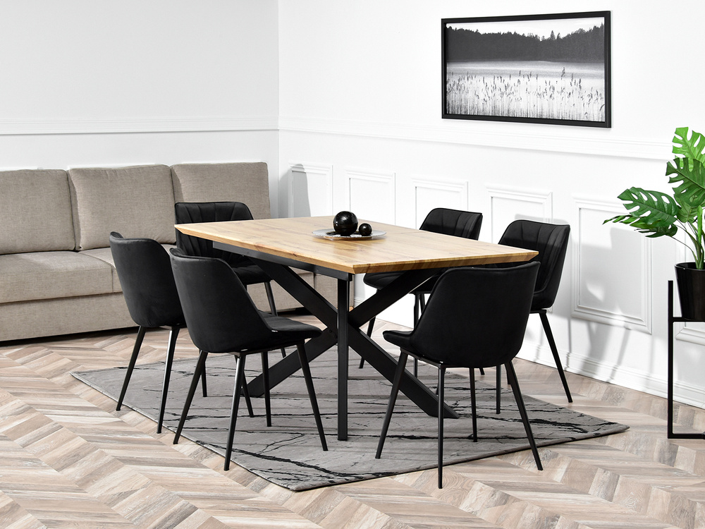 Velourstol sort/sorte ben EVITA