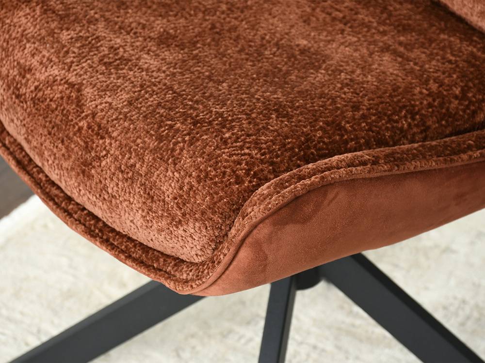 Kobberstol med sorte ben NANCY