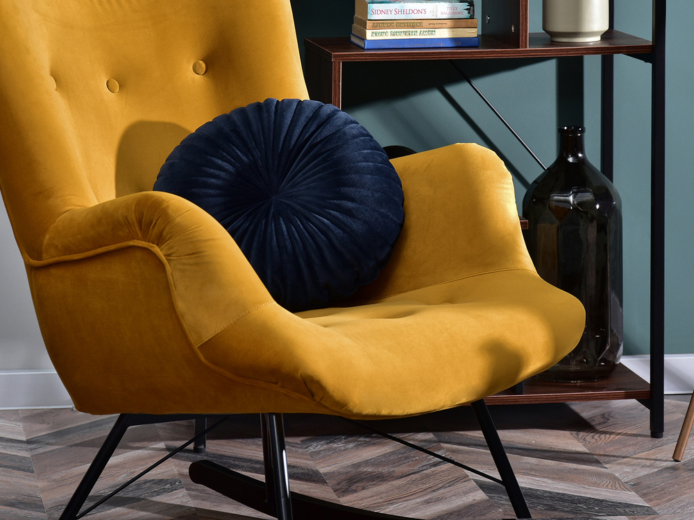 Honey velour lænestol sorte ben LAUREN