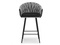 Grå sort bar hocker sort ben PEONIA