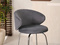 Grafit velour hocker krom ben JESSIE