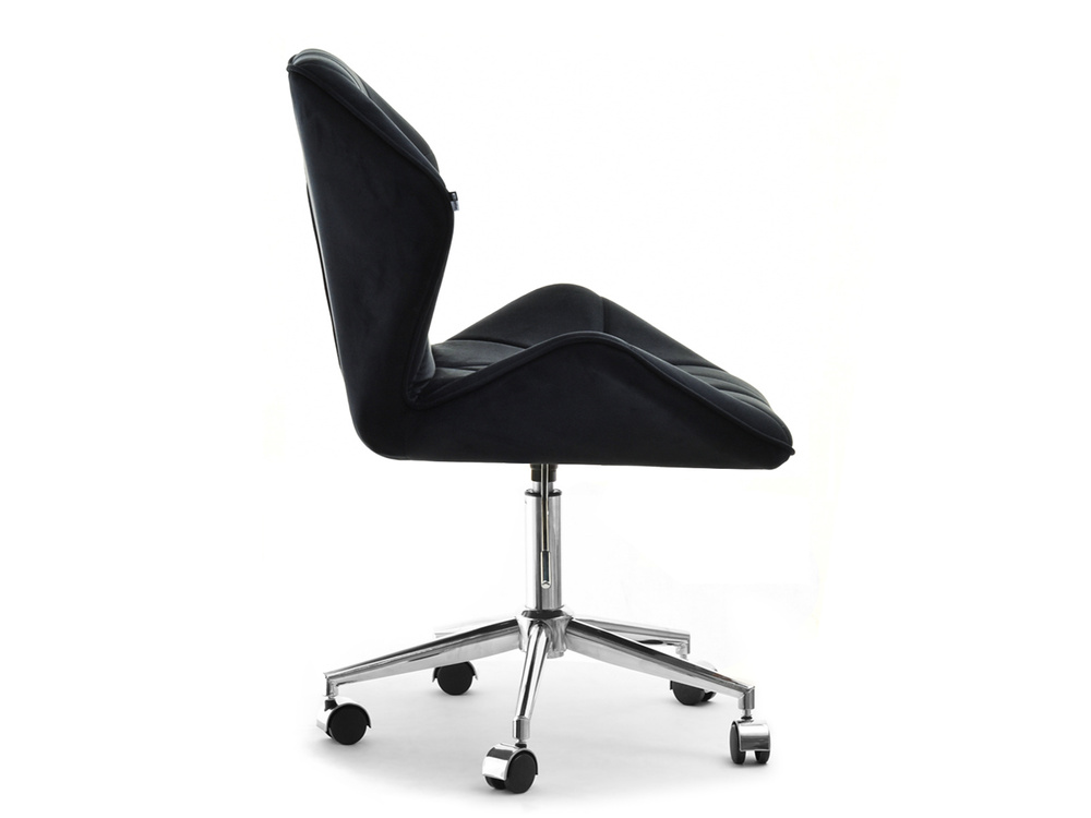 Velour-lænestol med sorte kromben VELO-MOVE