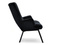 Velourlænestol sort sorte ben LANZA