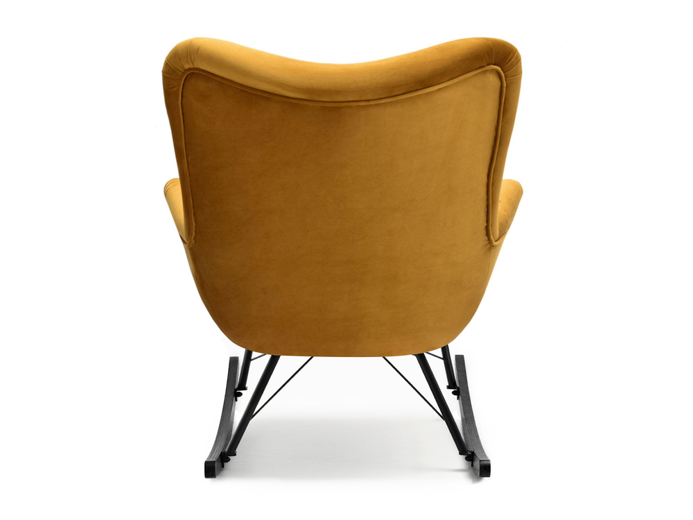Honey velour lænestol sorte ben LAUREN