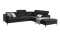 Sort hjørnesofa højre Arezza