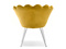 Sennepsgul lænestol med kromben LAZAR
