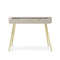 Beige sminkebord med gyldne ben CALMA