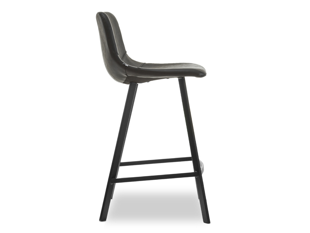 Hocker sort økologisk læder sort ben GOBI