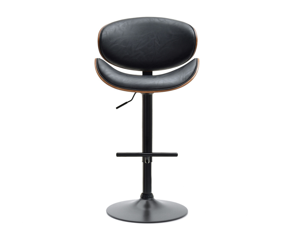 Hocker i valnød med sorte ben HOCKER i valnød