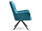 Lænestol i turkis velour med sorte ben KIRA