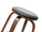 Walnut hocker valnøddesæde forkromede ben Walnut HOCKER