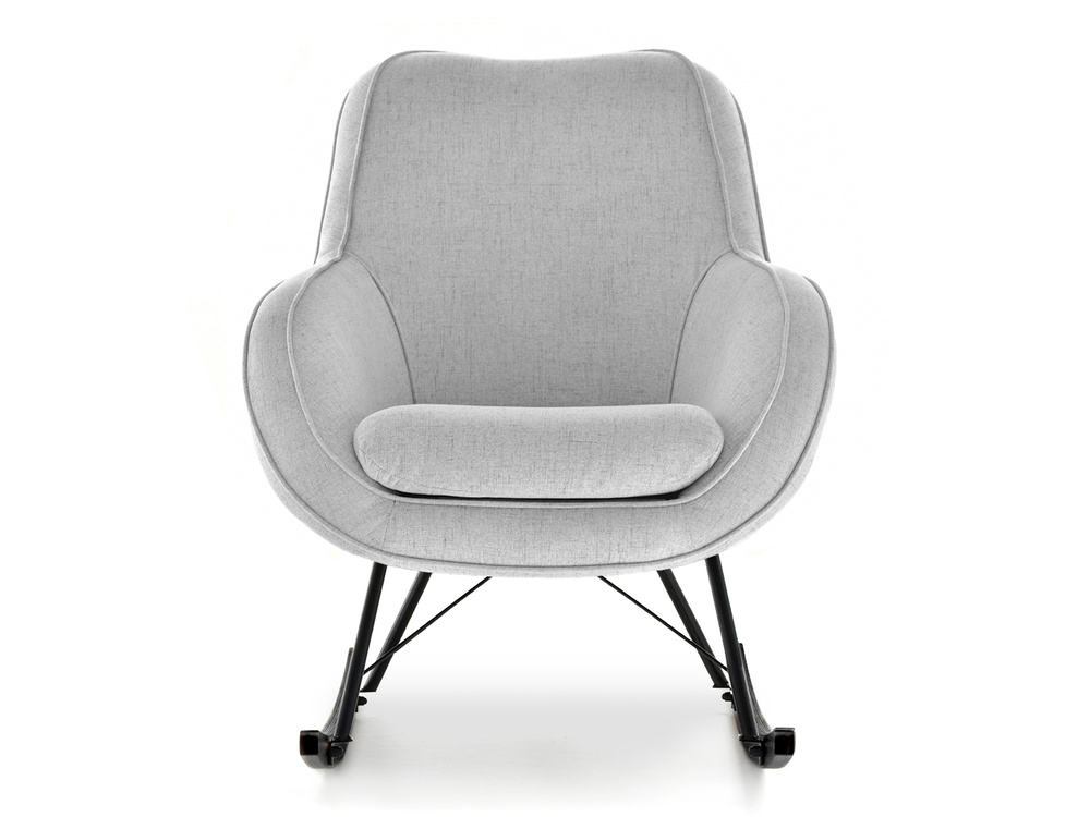 Moderne lænestol med grå, sorte ben COCO