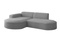 Grå lille sofa med afrundede kanter venstre PARMA MINI