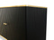Sort kommode GLAMOUR sort / guld 180 cm