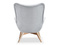 Skandinavisk lænestol lysegrå ben i bøg FLORI