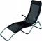 Sammenklappelig liggestol sort 160 x 58 x 97 cm