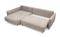 Beige hjørnesofa med sovefunktion venstre PALERMO