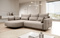 Beige hjørnesofa med sovefunktion venstre PALERMO