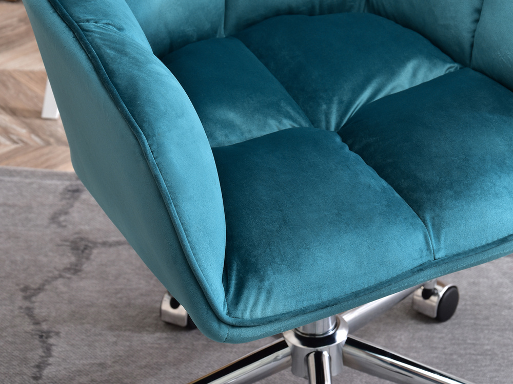 Turkis lænestol med kromben ISLA