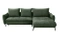 Grøn hjørnesofa med sovefunktion højre VIGO