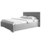 Velour seng med opbevaring 160x200 grå LIFE