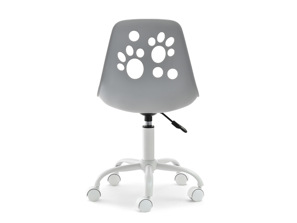 Kontorlænestol grå med hvide ben FOOT