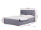 Grå kontinentalseng med opbevaring 180x200 Megan
