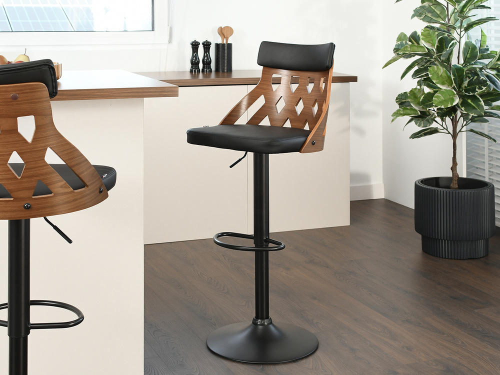 Hocker sort/valnød sort ben ROTTO valnød