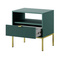 Grønt sengebord med gule ben VOLARE