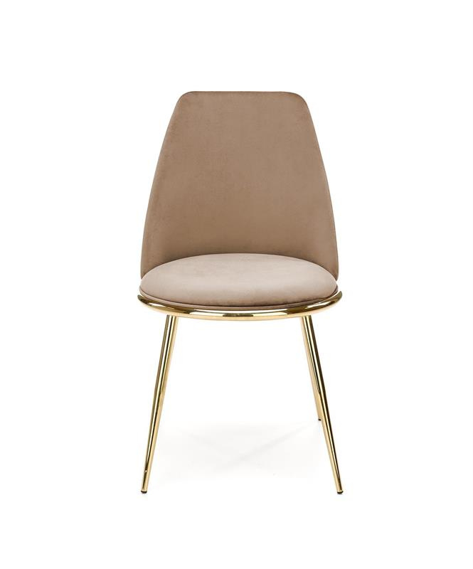 Beige stol velour K460