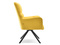 Gul lænestol med sorte ben KIRA