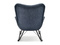 Polstret lænestol marineblå/grå sorte ben LAUREN