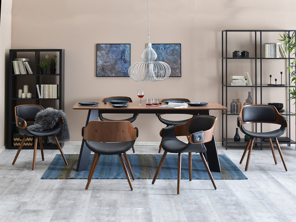 Valnød stol økologisk læder valnød ben TWIG