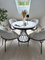 Moderne beige stol med sorte metalben CONNEL