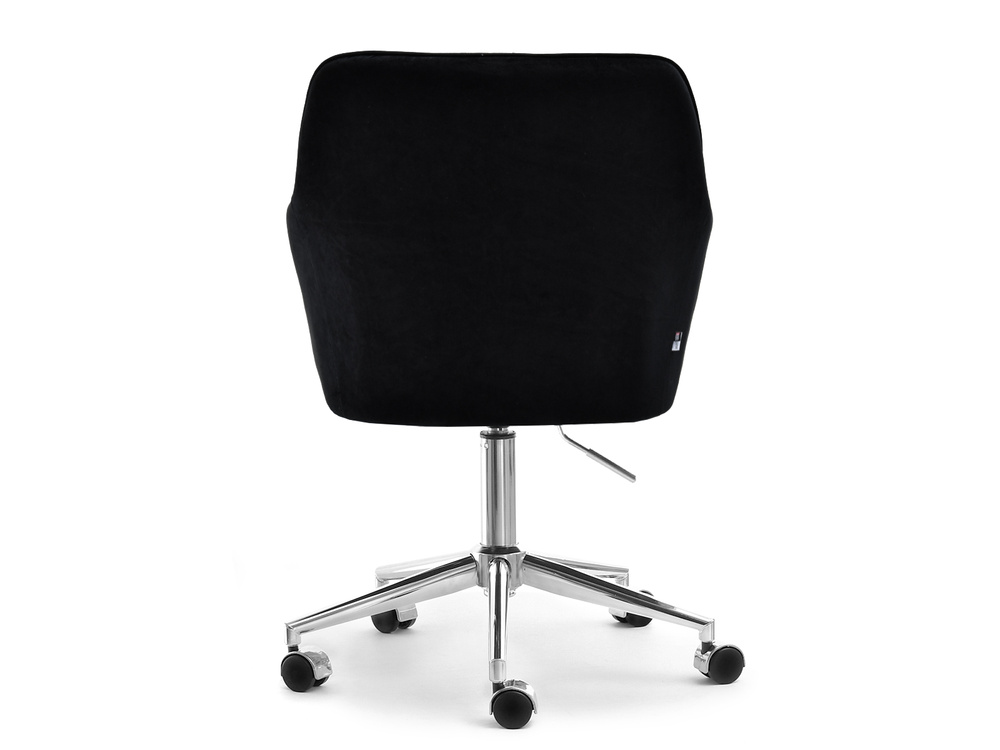 Velourlænestol med sorte kromben ISLA