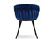 Velourstol marineblå sorte ben ROSA