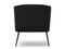 Velourlænestol sort/sorte ben ESTEL
