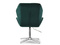 Velourlænestol med grønt kromben VELO-STATIC
