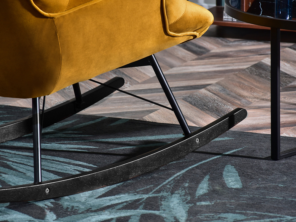 Honey velour lænestol sorte ben LAUREN