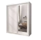 Hvid garderobe med spejl 130 cm MAI