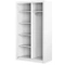 Hvid garderobe med spejl 120 cm ARTI 19