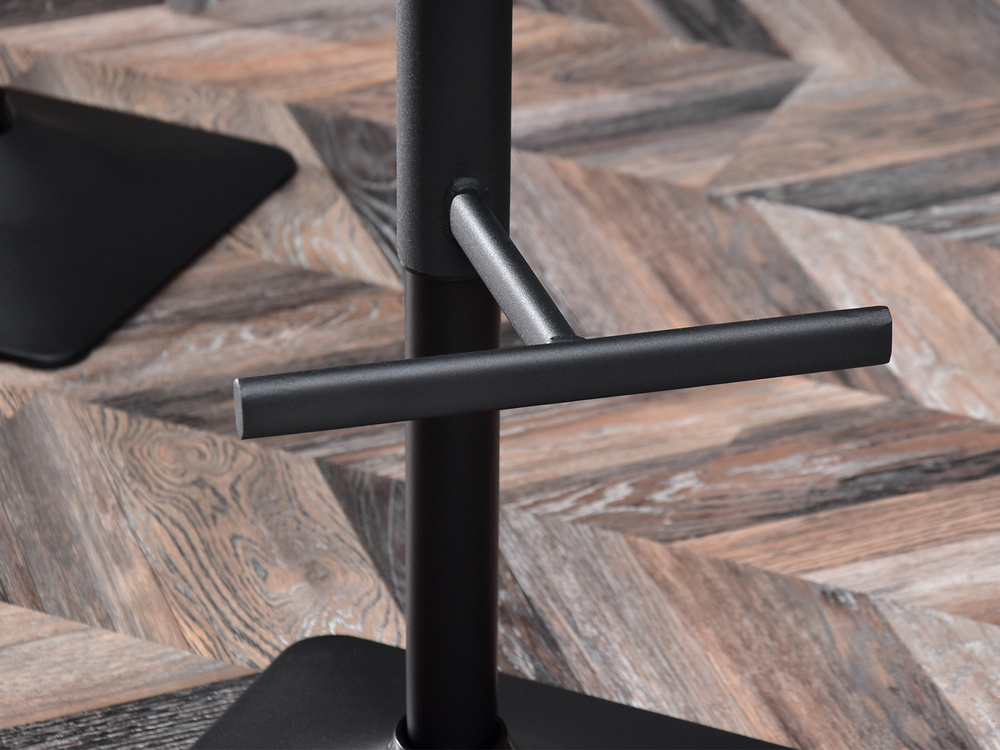 Hocker sort økologisk læder sort ben ROTTO